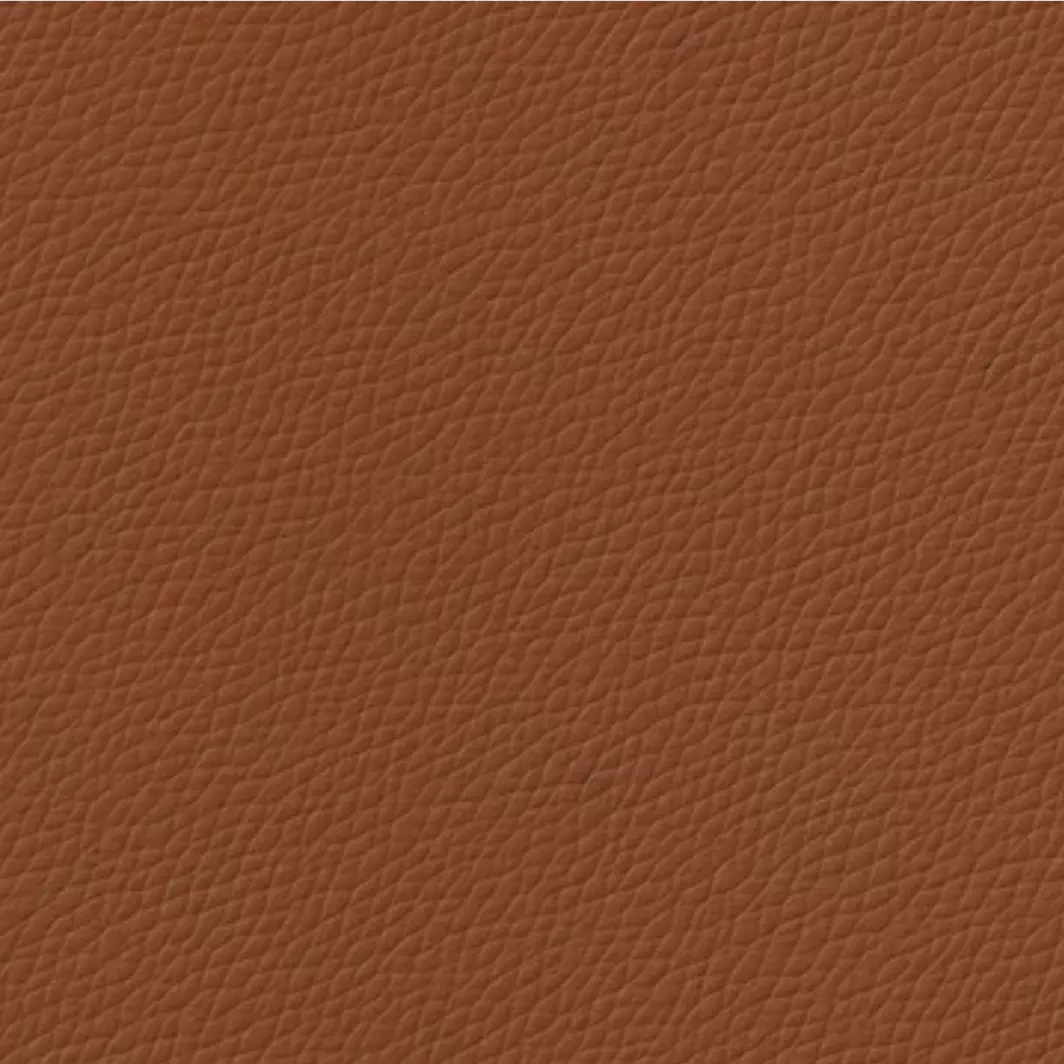 Close-up: Siena aniline leather texture, cognac brown