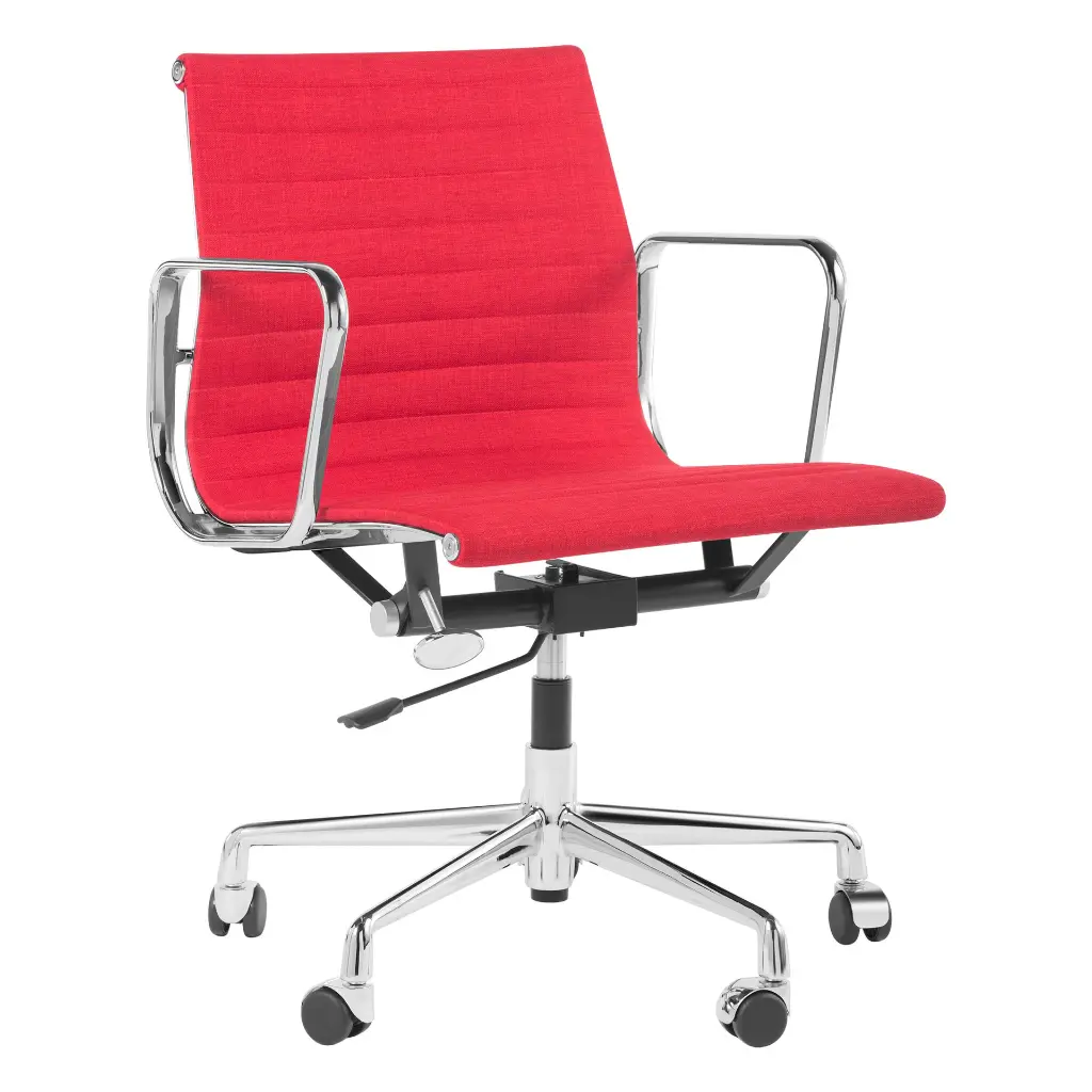 n2270-01-Charles Eames- EA Office Chair-hard pad low-Fabric-color-Red.webp