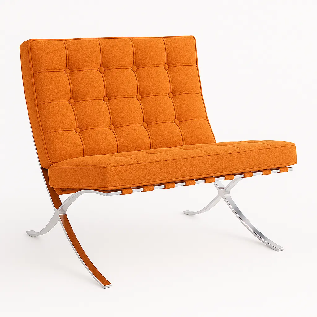 n1390-06-Mies van der Rohe-Barcelona Chair-cashmere-color-orange.webp