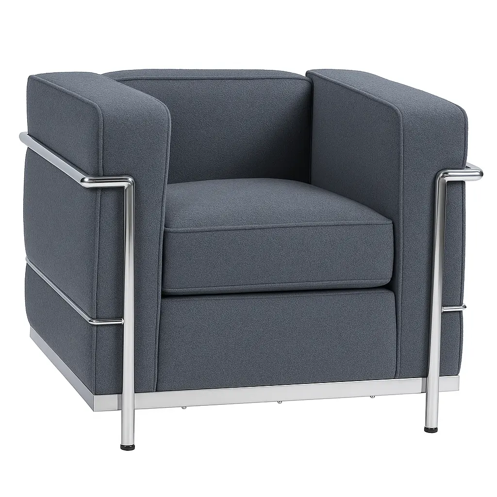 1100-D3-Le Corbusier-LC 2-Armchair-cashmere-GRAY.webp