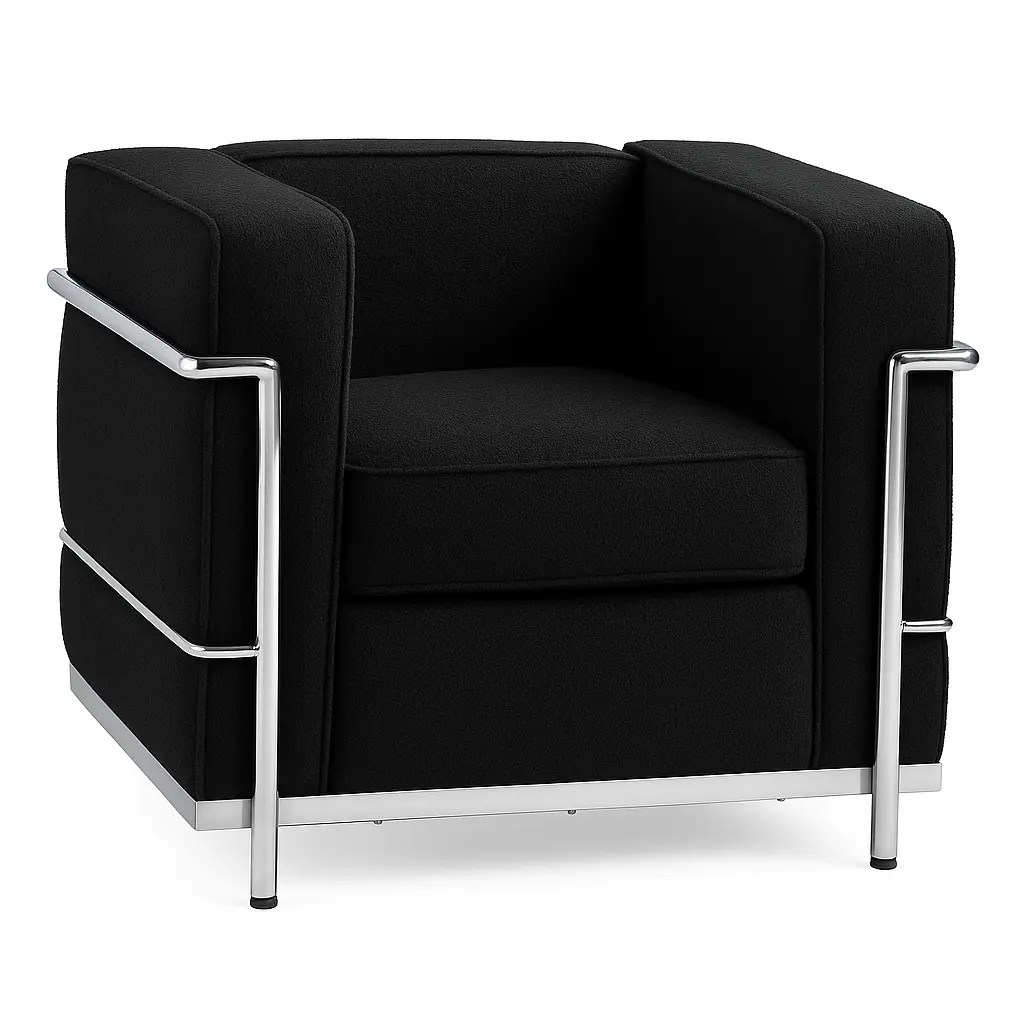 1100-D3-Le Corbusier-LC 2-Armchair-cashmere-BK.webp
