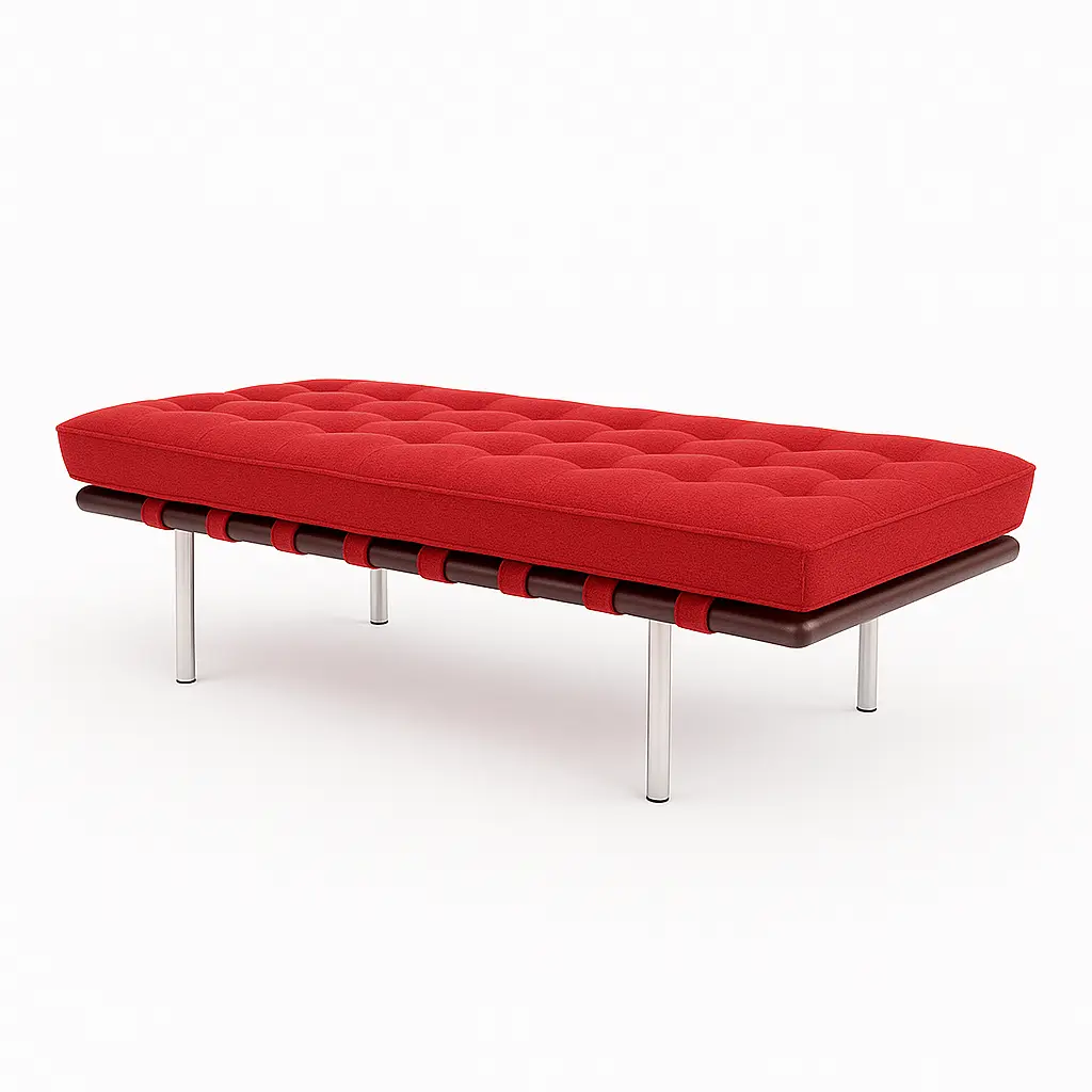 n2180-d1-Mies van der Rohe- Barcelona bench- short-cashmere-color-Red.webp