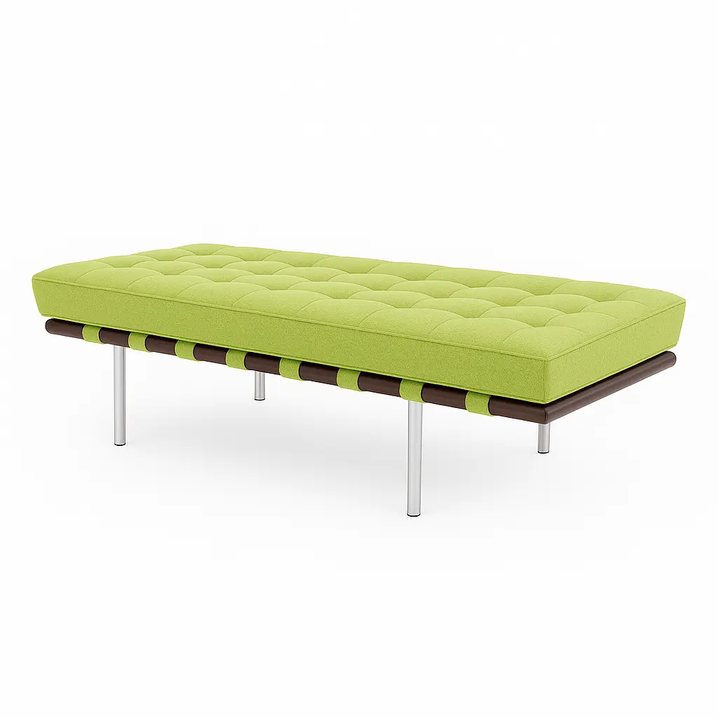 n2180-d1-Mies van der Rohe- Barcelona bench- short-cashmere-color-Green.webp