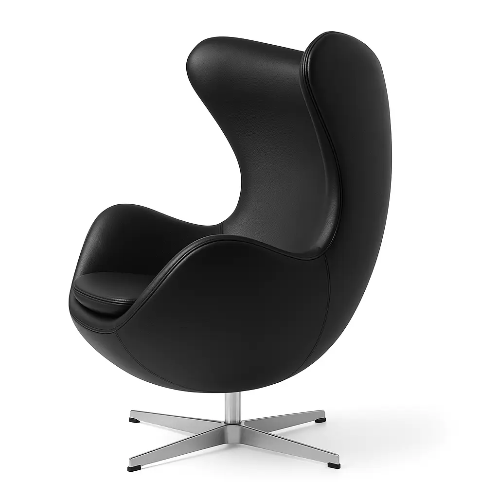 n2420-d4-Arne Jacobsen-EGG Chair-leather-color-BLK.webp