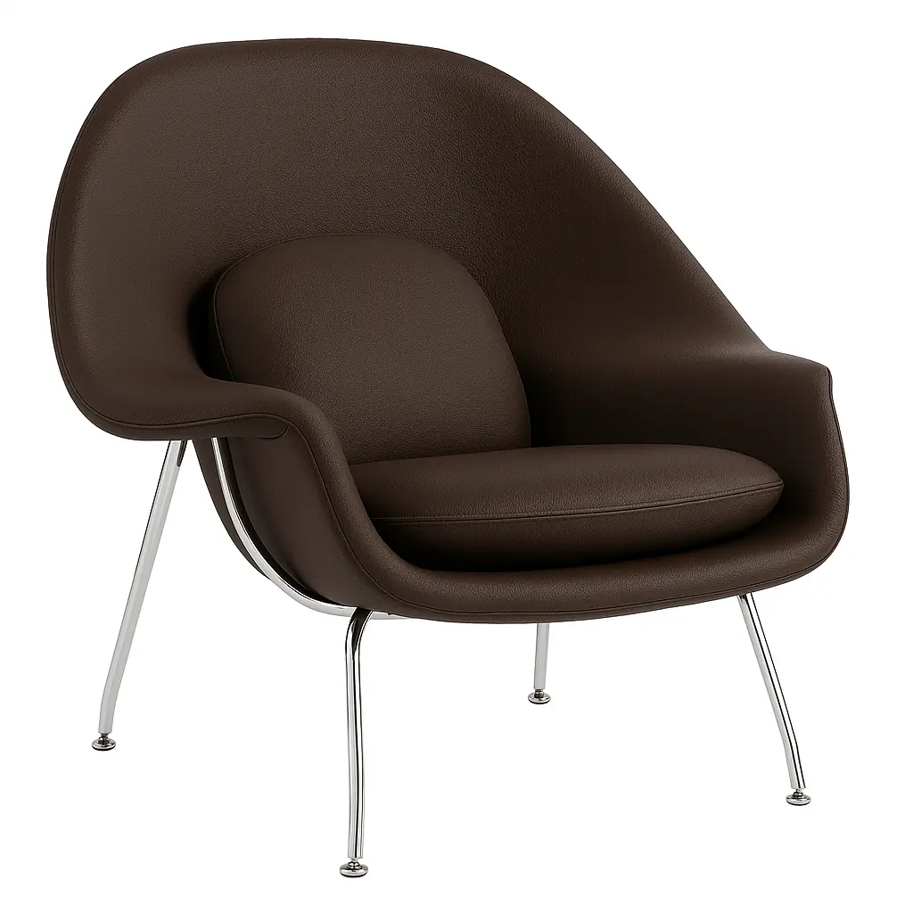 n2480-8-Saarinen-Womb chair-leather-color-Br.webp