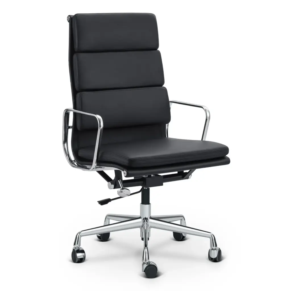 EA Office Chair, Leather Soft Pad Version (Schwarz)