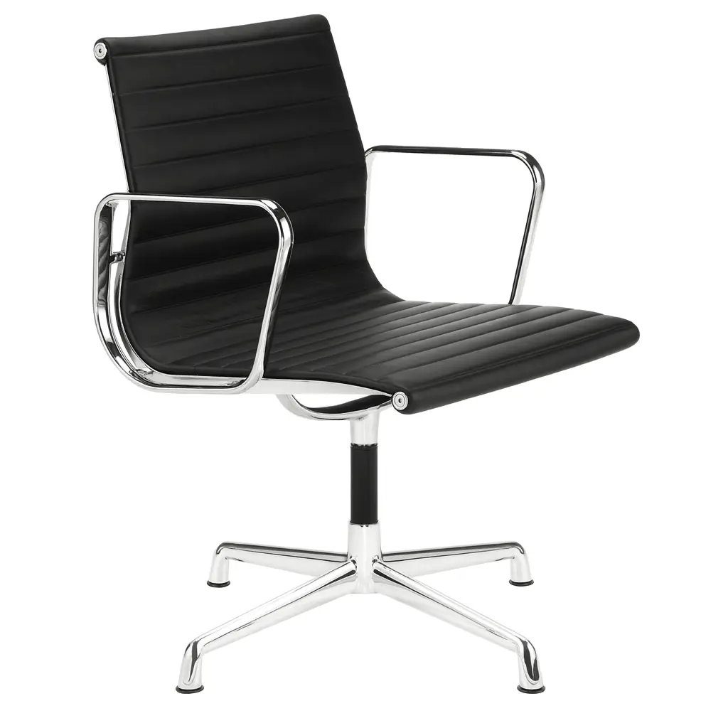 Eames EA Besprechungsstuhl,  Leder Version (Schwarz)