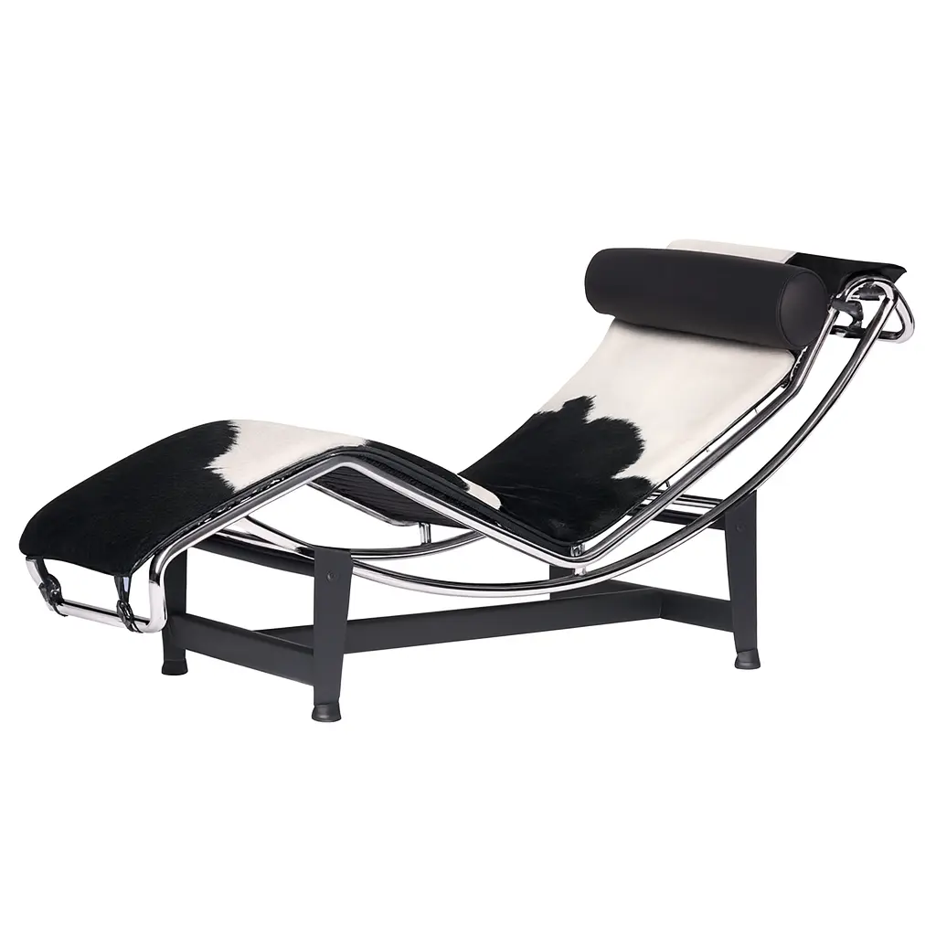 Lounger LC Serie Nr 4 Kuhfell (Schwarz-Weiss)