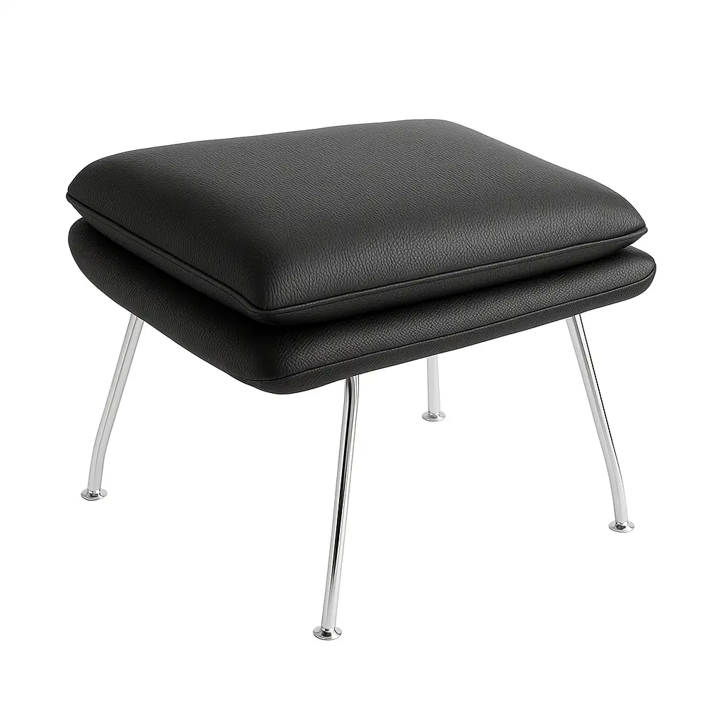 Womb Hocker Leder (Schwarz)