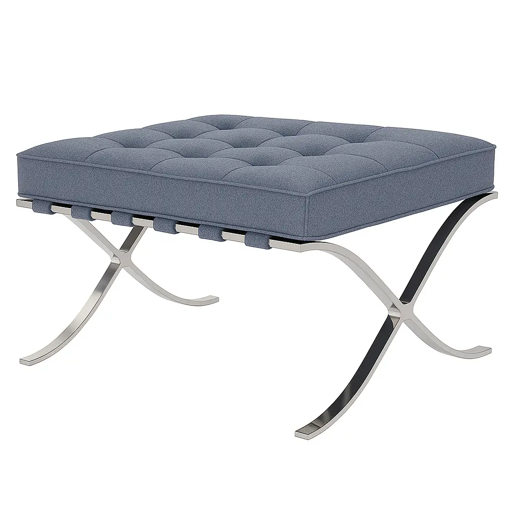 Barcelona Ottoman Wool-Cashmere (Gray)