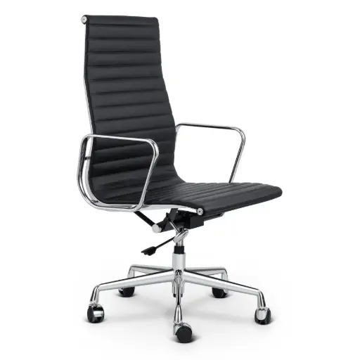 EA Office Chair, Leather Hard Pad version BLACK SPECIAL